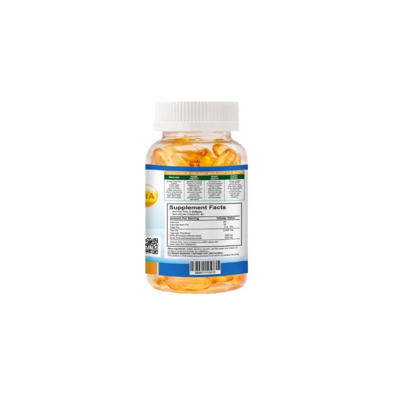 Organic Vitamins súper Omega 3 Ultra Pure Fish Oil Concentrate,