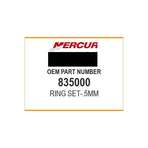 Mercury RING SET-.5MM 835000 OEM NEW