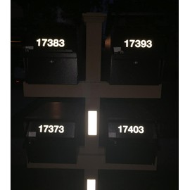 Reflective Vinyl Mailbox Number Decals - Waterproof, Self-Adhesive, Classic Style (3" & 4")