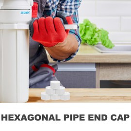 VILLCASE Pack of 20 1 Pipe End Caps with Internal Thread Sprinkler Pipe Plugs PVC Pipe 1 Inch PVC Pipe Fitting Plug Drain End Cap Hose End Cap White Ppr Hexagonal Tube Inner Teeth