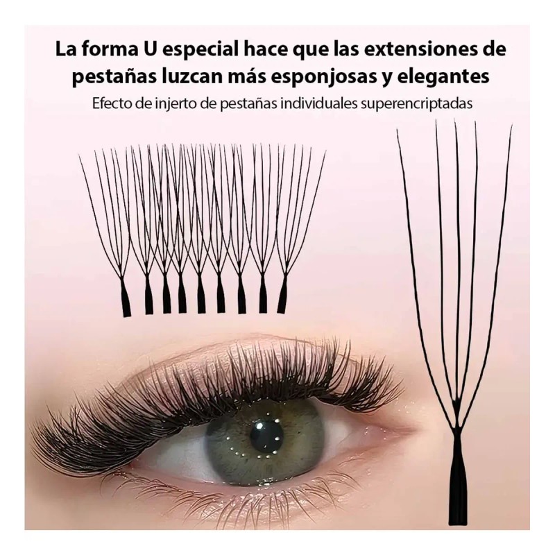 Extensiones De Pestañas Masscaku Mink U-5d 8-15mm Mix