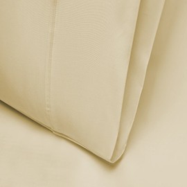 SUPERIOR 600 Thread Count Silky Soft Tencel Blend Wrinkle Resistant King Pillowcase Set, Solid Ivory