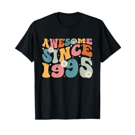Awesome Since 1995 30th Birthday Retro Gifts Born In 1995 T-Shirt
