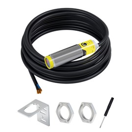 DIHOOL Photoelectric Proximity Sensor, Laser Motion Switch,IP65 Waterproof, Normally Open NPN NO, M16, 3 Wires,12V/24V Input(10-30VDC), Detection Distance Adjustable from 3cm to 80cm