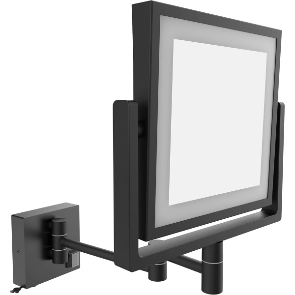 Does not apply Rechargeable Makeup Mirror Matte Black Double Sided