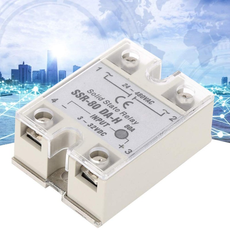 SSR-25-DA, DC-AC Solid State Relay Module, Non-Contact Switch with Aluminum