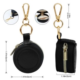 AUUTI Portable Ring Keychain Holder for Gym and Travel - White Jewelry Holder for Sports Bag, Compact Ring Earring Necklace Storage Case