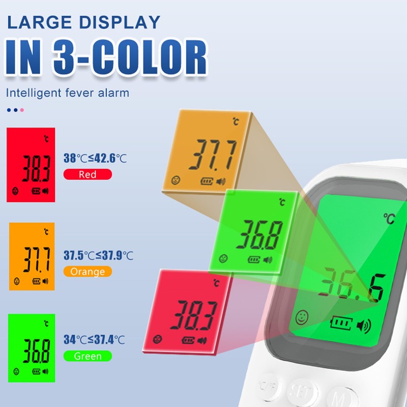 Digital Infrared Thermometer for Adults and Kids with Fever Alarm,