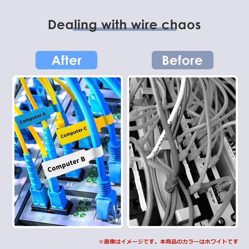 Audiophan Cable Labels, Handwritable, A4 Compatible Labels, Art Paper, Wire