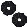 2 Pcs Velvet Scrunchie Black Suitable for Adult Women Large