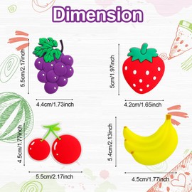 9pcs Waterproof PVC Fridge Magnet Stickers, Fruit Refrigerator Magnets Screen Door Saver Magnets for Toddlers Kids Cute Design Strong Hold Kitchen Utensils Accessories for Photos Notes & Decorations