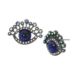 Betsey Johnson Womens Evil Eye Stud Earrings