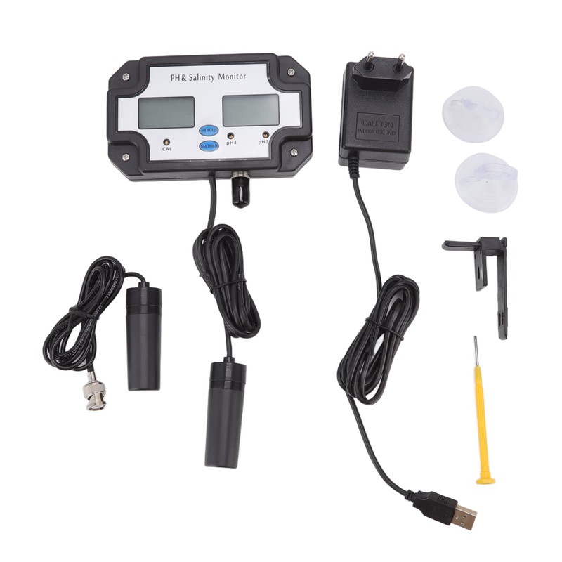 Digital Water Quality Meter PH Salt Content 2-in-1 Continuous Monitoring