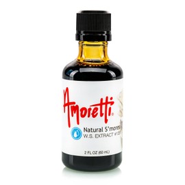 Amoretti - Natural S'mores Extract Water Soluble 2 oz - Highly Concentrated & Perfect For Pastry, Savory, Brewing, and more, Preservative Free, Vegan, Kosher Pareve, Keto Friendly