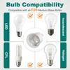 DiCUNO E12 to E26 Socket Adapter, Candelabra E12 to Medium