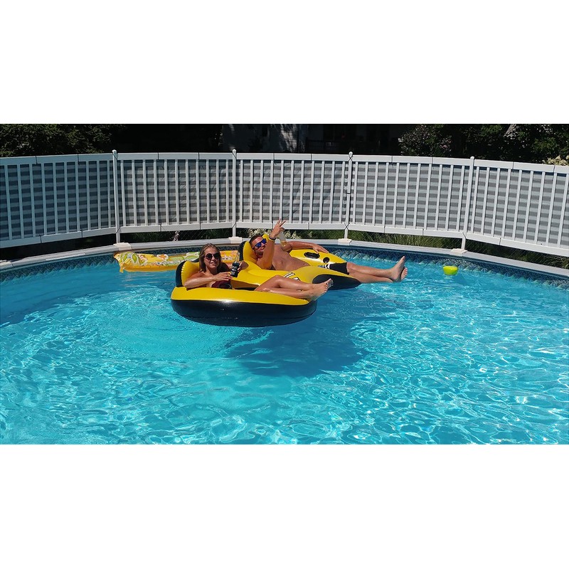 California Net Co. (Quantity 3 Pack) Grey/White Swimming Pool Privacy