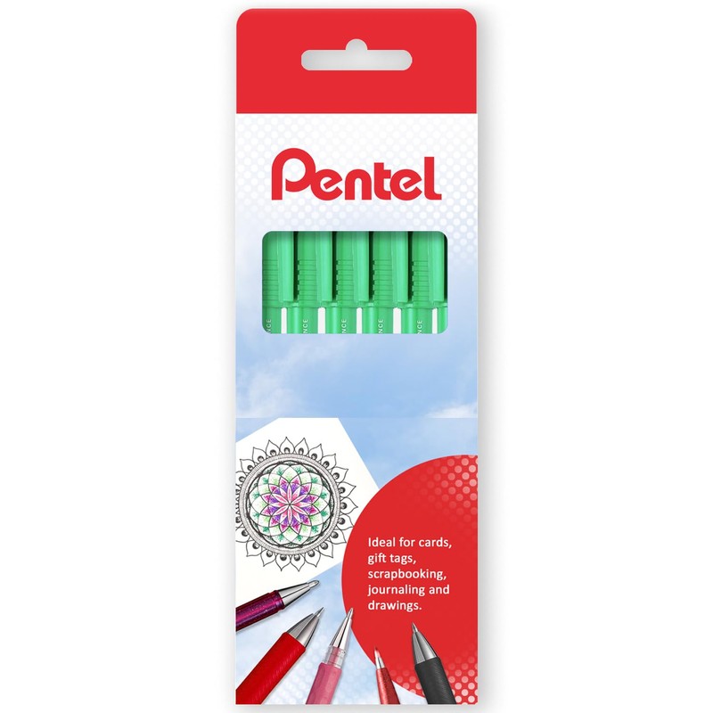 Pentel R50 Fine Point Liquid Ink Rollerball Pens - 0.8mm