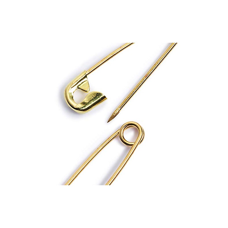 Prym 071278 Spille di sicurezza con spirale ottone 27/38/50 mm