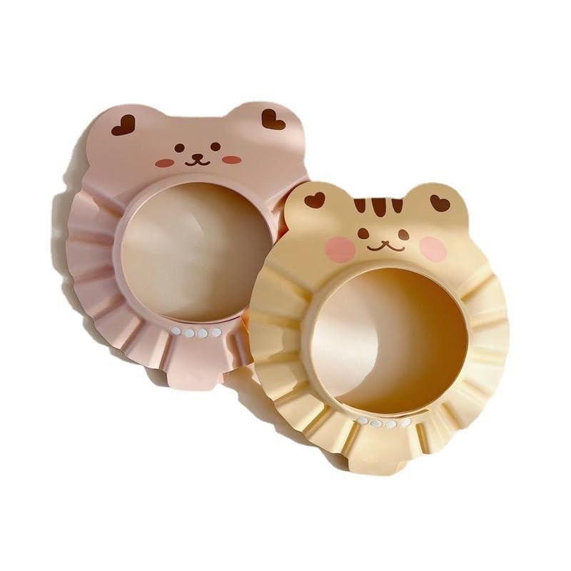 Generic Bear-shaped shower cap for Baby, Yellow