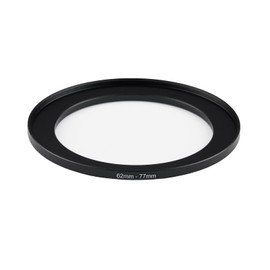 62mm to 77mm Step Up Ring Filter Adapter Applicable to All Brands of UV ND CPL Filter (62mm-77mm)