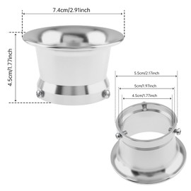 Windance Carb Intake Wind Horn Cup,CNC Aluminum Alloy Carburetor Air Filter Trumpet Velocity Stack Funnel Fit for Honda Yamaha PWK Carburetor Motorcycle ATV Dirt Bike (Silver, 50mm)