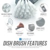 Pack of 7 Plastic Dish Brush Set with Firm Bristles