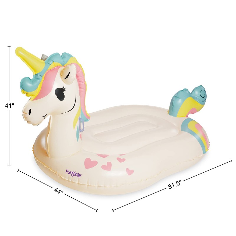 Funsicle Giant Inflatable Unicorn Magic Ride-On Pool Float, Adult-Sized