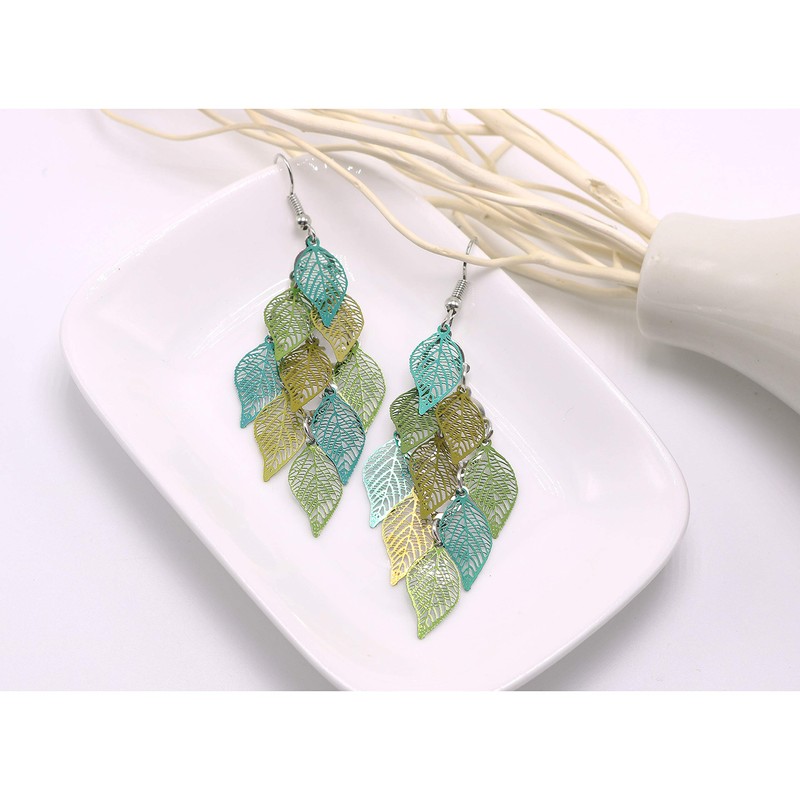 Leaf Dangle Earring for Women Boho Super Lightweight Chandelier Dangle
