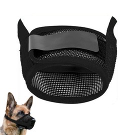 AzureRay Muzzle for Dogs, Safe Dog Muzzle with Soft Mesh, Prevents Barking & Biting, Adjustable Dog Muzzle, Breathable, for Walks & Vets, Size S