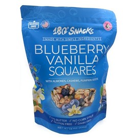 180 Snacks, Blueberry Vanilla Squares, with Almonds, Cashews, Pumpkin Seeds, 15 oz.