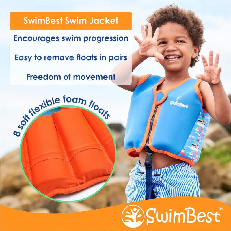 SwimBest Swim Vest - Swim Jacket/Buoyancy Aid with Safety Strap