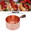 Sauce Pan Wooden Handle Rose Gold Stainless Steel Sauce Pot