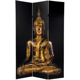 Oriental Furniture 6 ft. Tall Double Sided Thai Buddha Room Divider