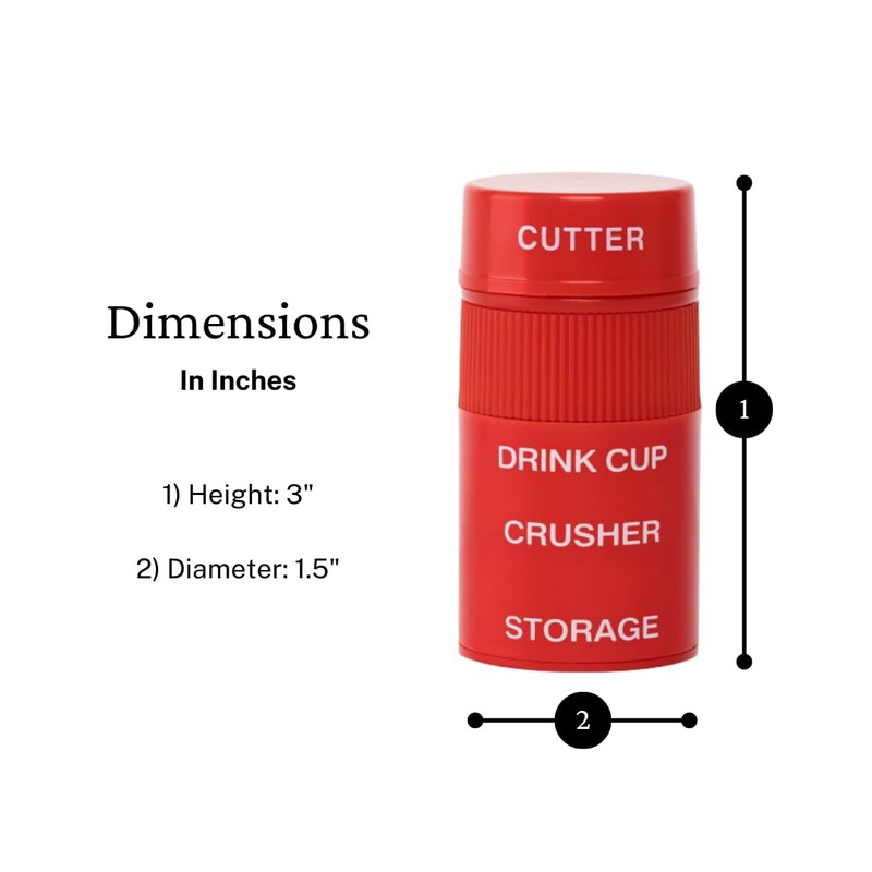 Pill Crusher Cutter and Grinder Cut and Crush Combo with