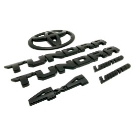 TOYOTA Overlay Matte Black Front Door Tundra Limited 4X4 Emblem Badge 2022 -25 Tundra