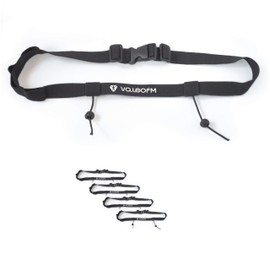 ValeoFM Race Belt Bib Holder for Runners, Triathlon, Marathon (5-Pack)