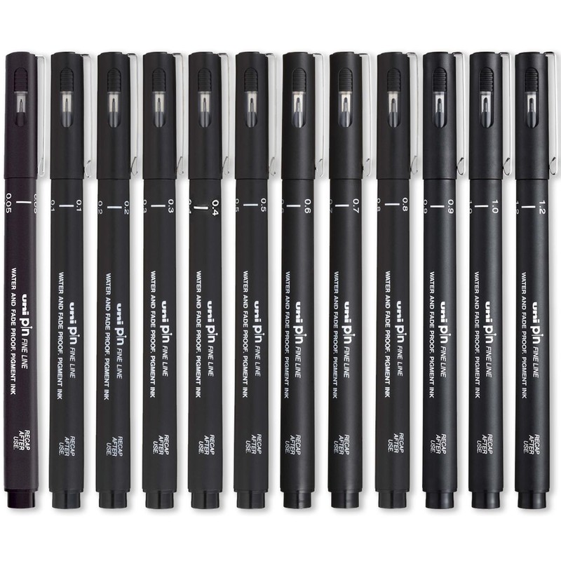 uni-ball PIN Fineliners | Black Fine Tipped Writing Pens |
