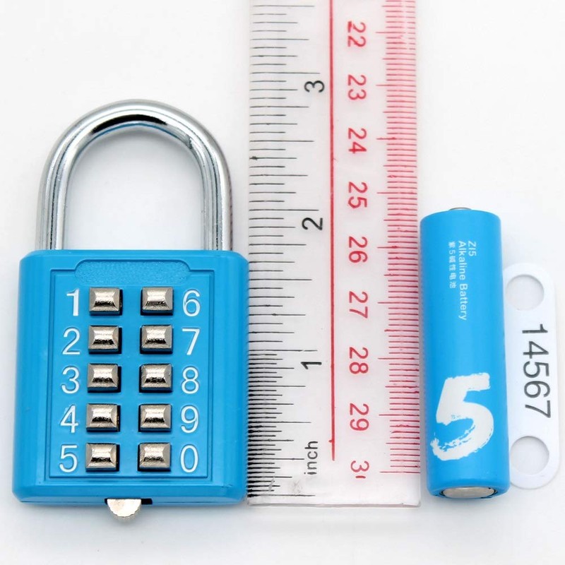 MIONI 10 position button combination padlock, 5 position locking mechanism,