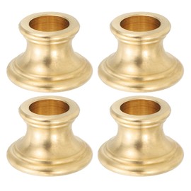 PATIKIL Lamp Solid Brass Neck, 4 Pcs Turned Brass Spindle Slips Lamp Finial Pipe Light Fixture for 1/8 IP or M10 Lamp Rod Light Repair Decoration, 22.7x15mm