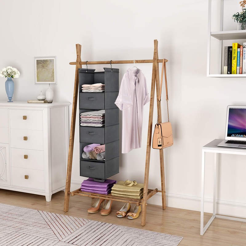 MAX Houser 6 Tier Shelf Hanging Closet Organizer, Closet Hanging