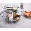 HUSANMP Set of 6 Pieces Round Tempered Glass Casserole Dish