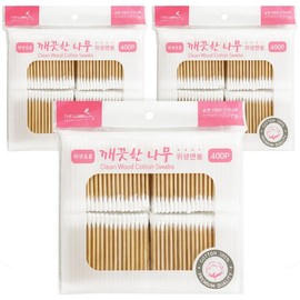 Clean Tree Sanitary Swabs 400P (x3 pieces) Pure Cotton Tree Two Way 2ea