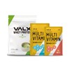 VALX バルクス WPCホエイプロテイン抹茶風味420g マルチビタミン水溶性ビタミン マルチビタミン 脂溶性ビタミン 3種セット