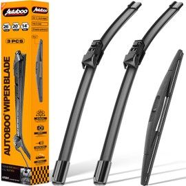 AUTOBOO 26"+20" Windshield Wipers with 14" Rear Wiper Blade Replacement for Subaru Ascent 2019 2020 2021 2022 2023 2024 2025-2026 -Original Factory Quality (Pack of 3)