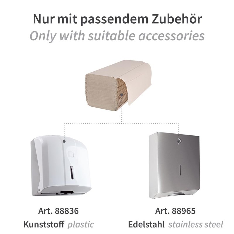 2400 Stück NATUREStar Bio Papierhandtücher, 2-lagig | Recyclingpapier, V-Falzung, natur,