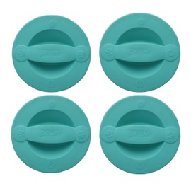 Pyrex 516-RRD-PC 2-Cup Sea Glass Green Measuring Cup Food Storage Lid - 4-Pack