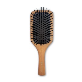 Saki Shears Wooden Paddle Brush - Smoothing, Detangling, Straightening - Professional Results for All Types of Hair (Small)