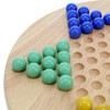 WE Games Solid Wood Chinese Checkers Set with Glass Marbles