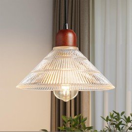 RUIYEY Pendant Lights Kitchen Island: Woven Hanging Lights with Glass Lampshade, E26 67 inch Height Adjustable Rustic Modern Vintage Flush Mount Mini Chandeliers for Dining Room Bedroom Kitchen Foyer