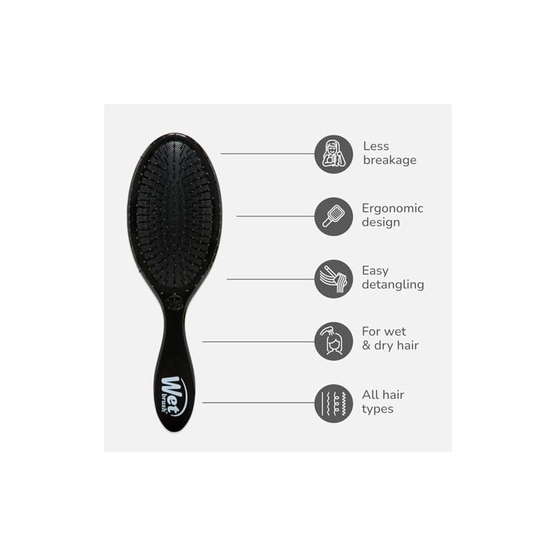 My Wet Brush Classic Brush, Black, 3.5 Ounce